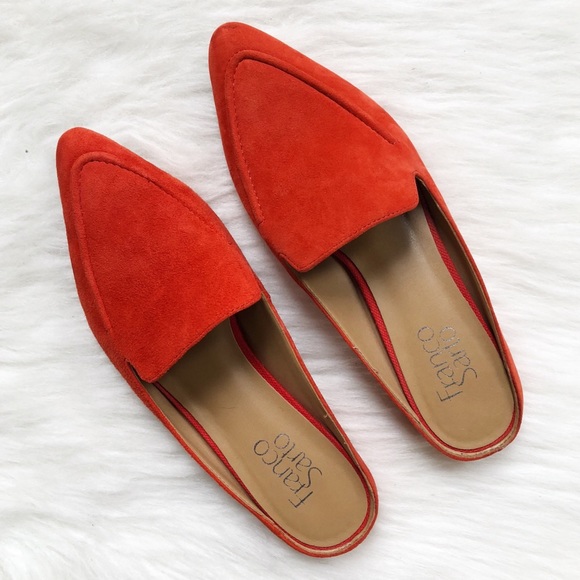 Franco Sarto Shoes - Franco Sarto • Sela Red Suede Mules